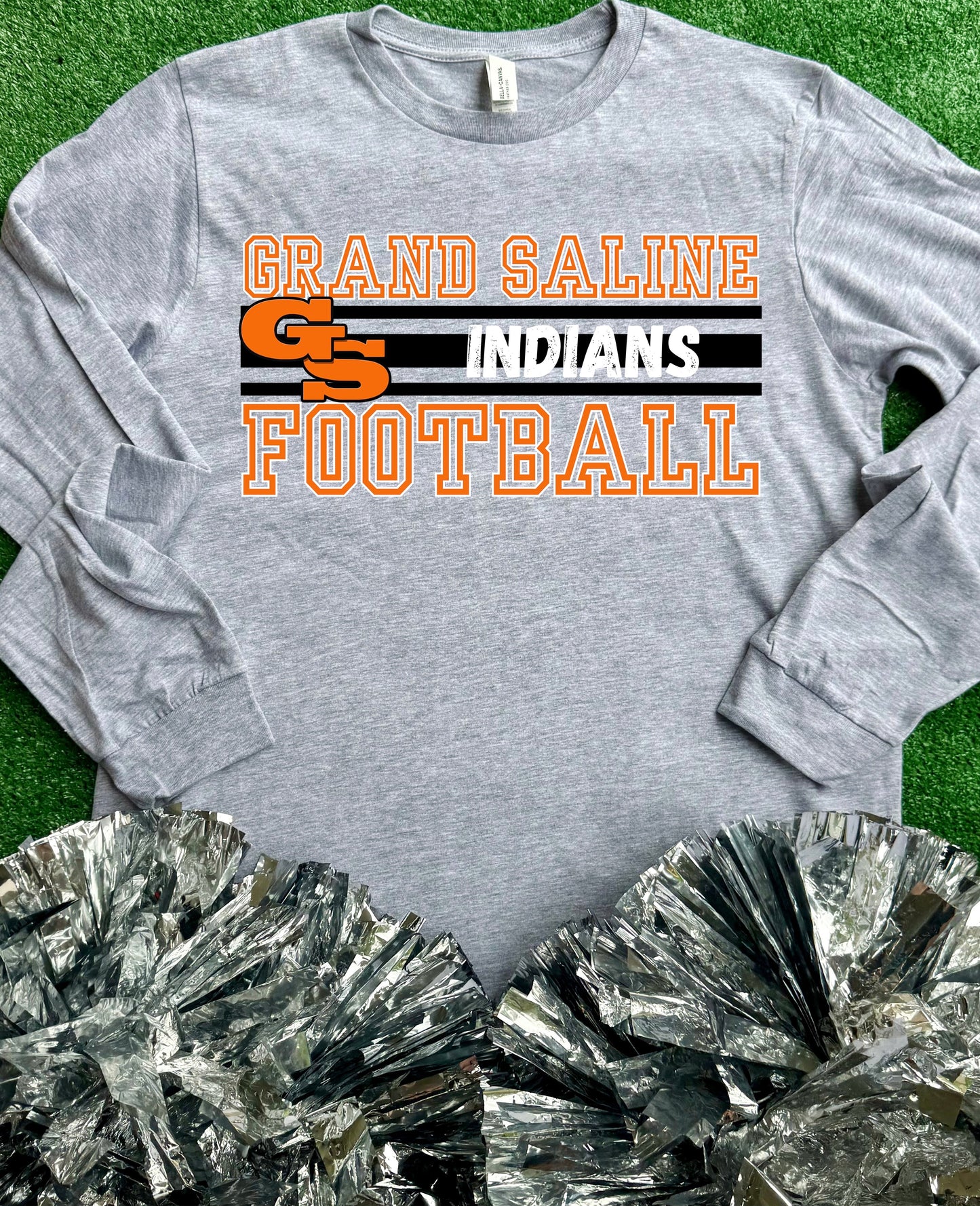 Grand Saline Indians Football Long Sleeve Tee