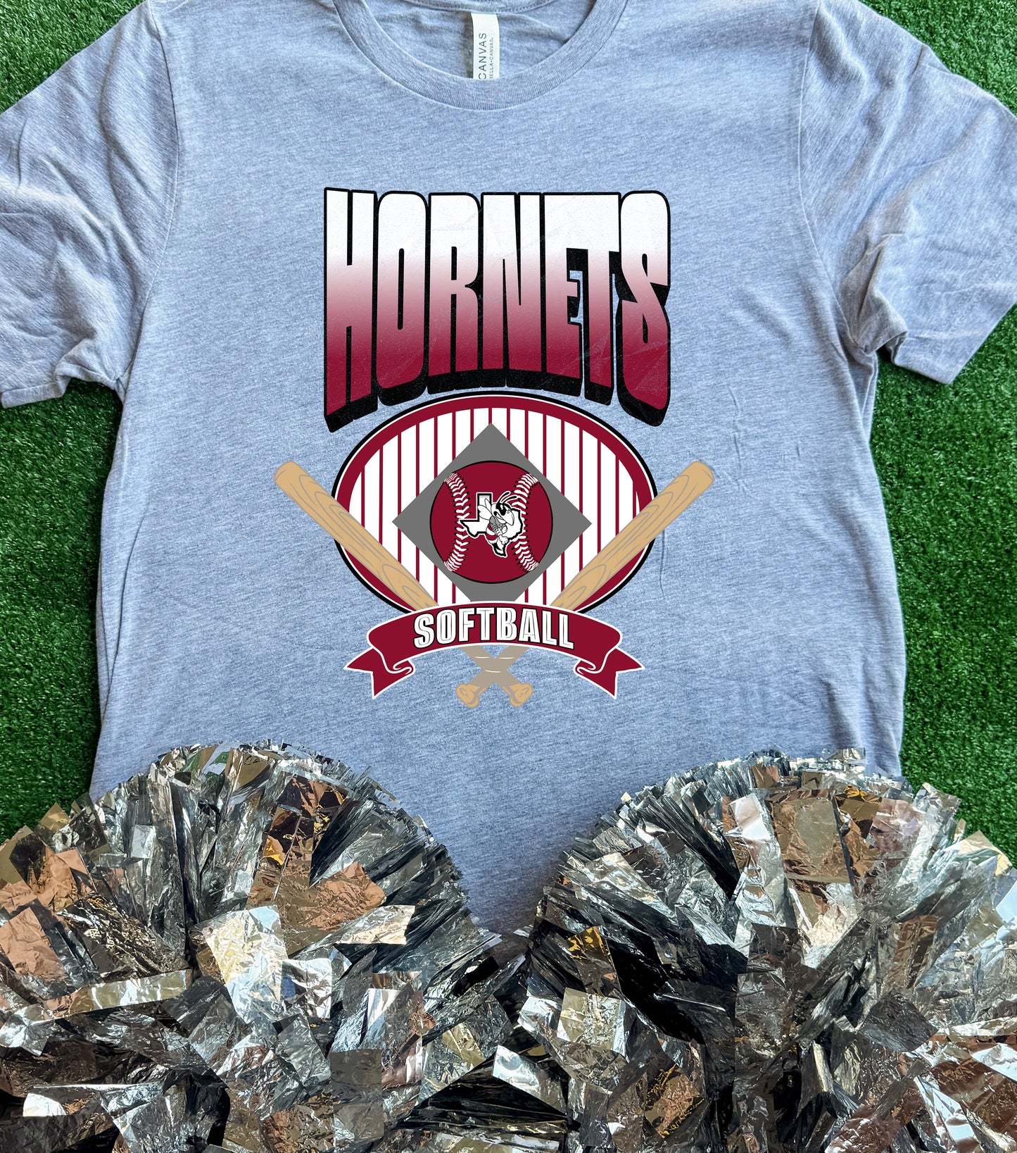 Athens Hornets Striped Softball Tee