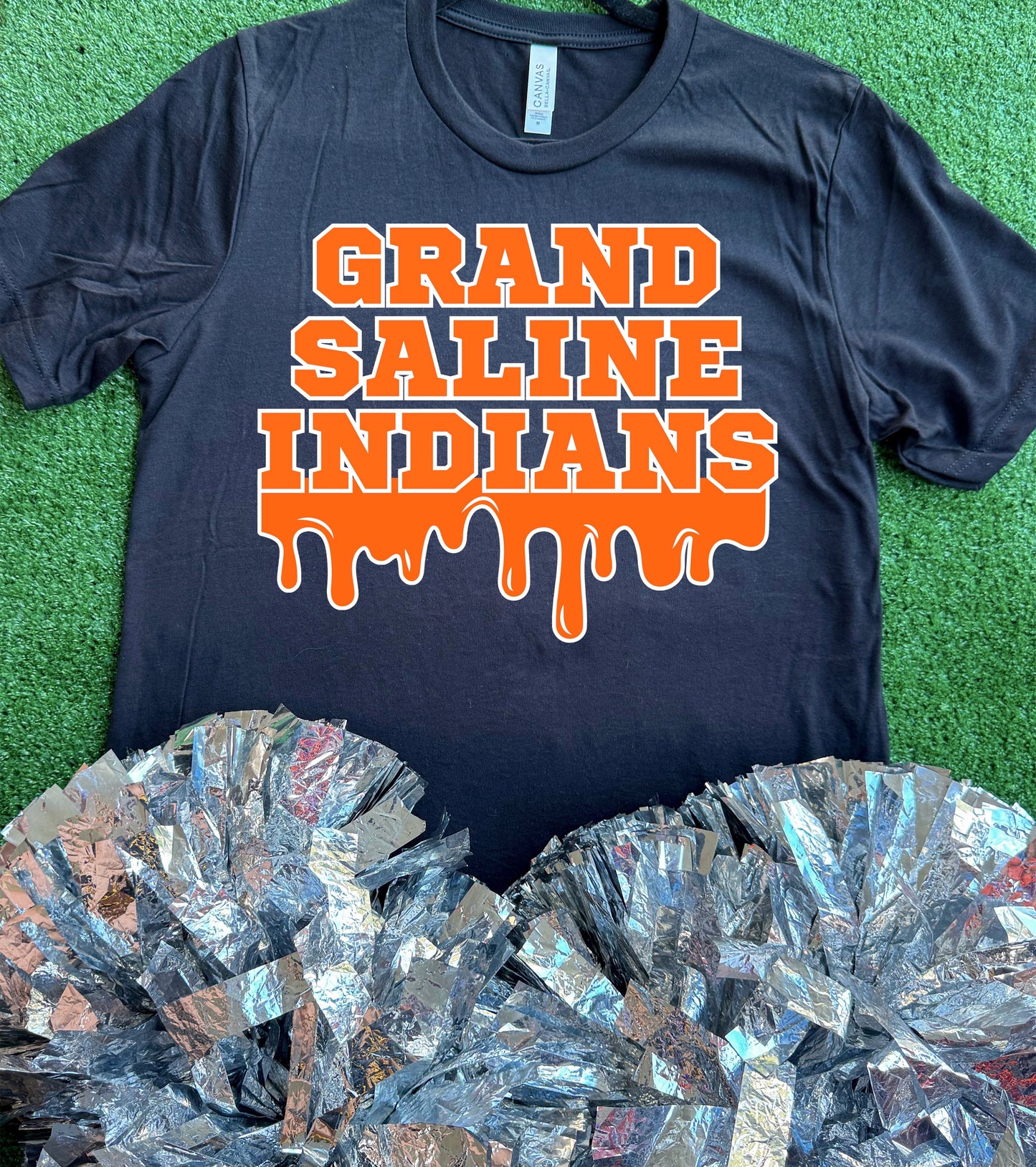 Grand Saline Indians Drip Tee