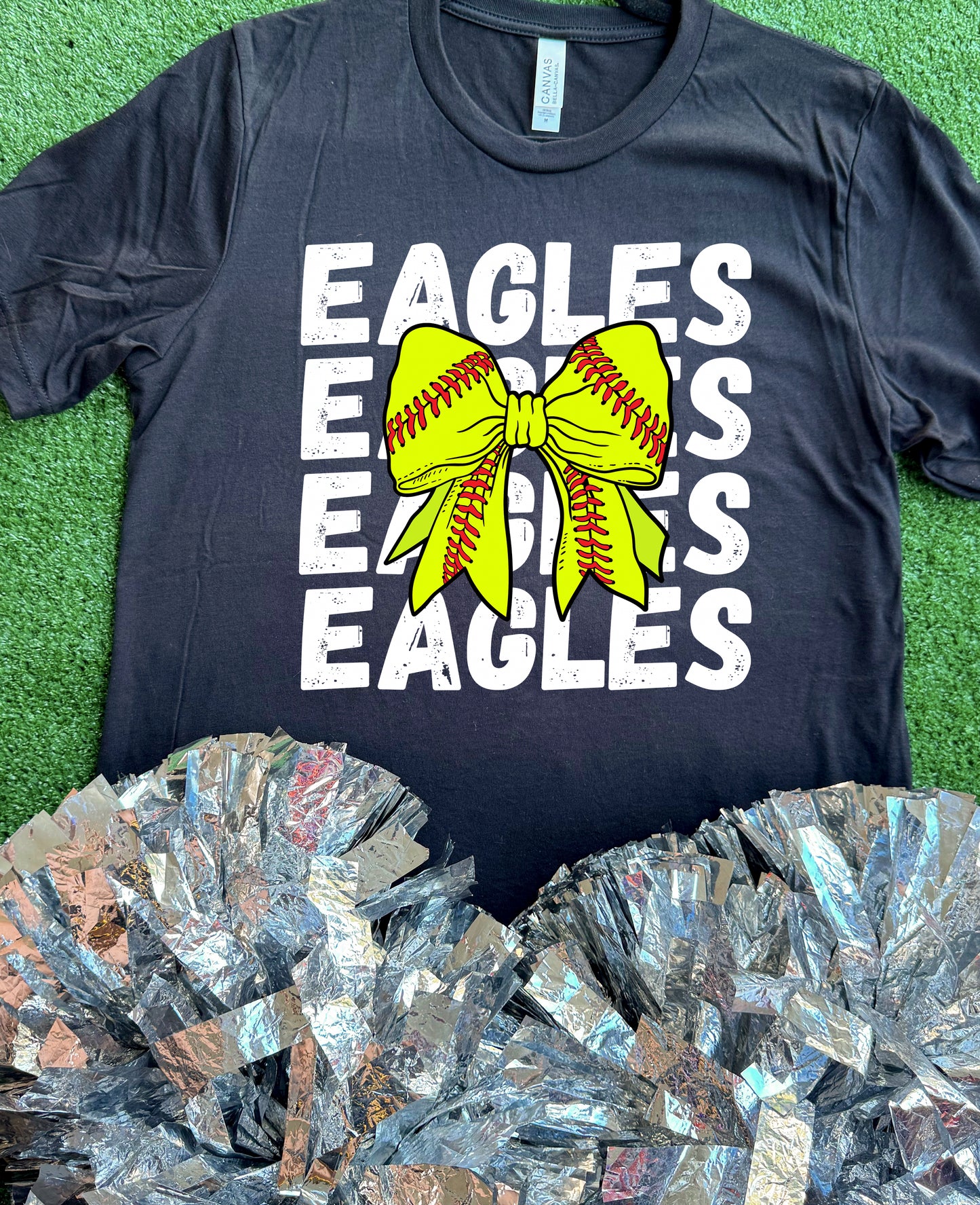 Canton Eagles Softball Bow Tee