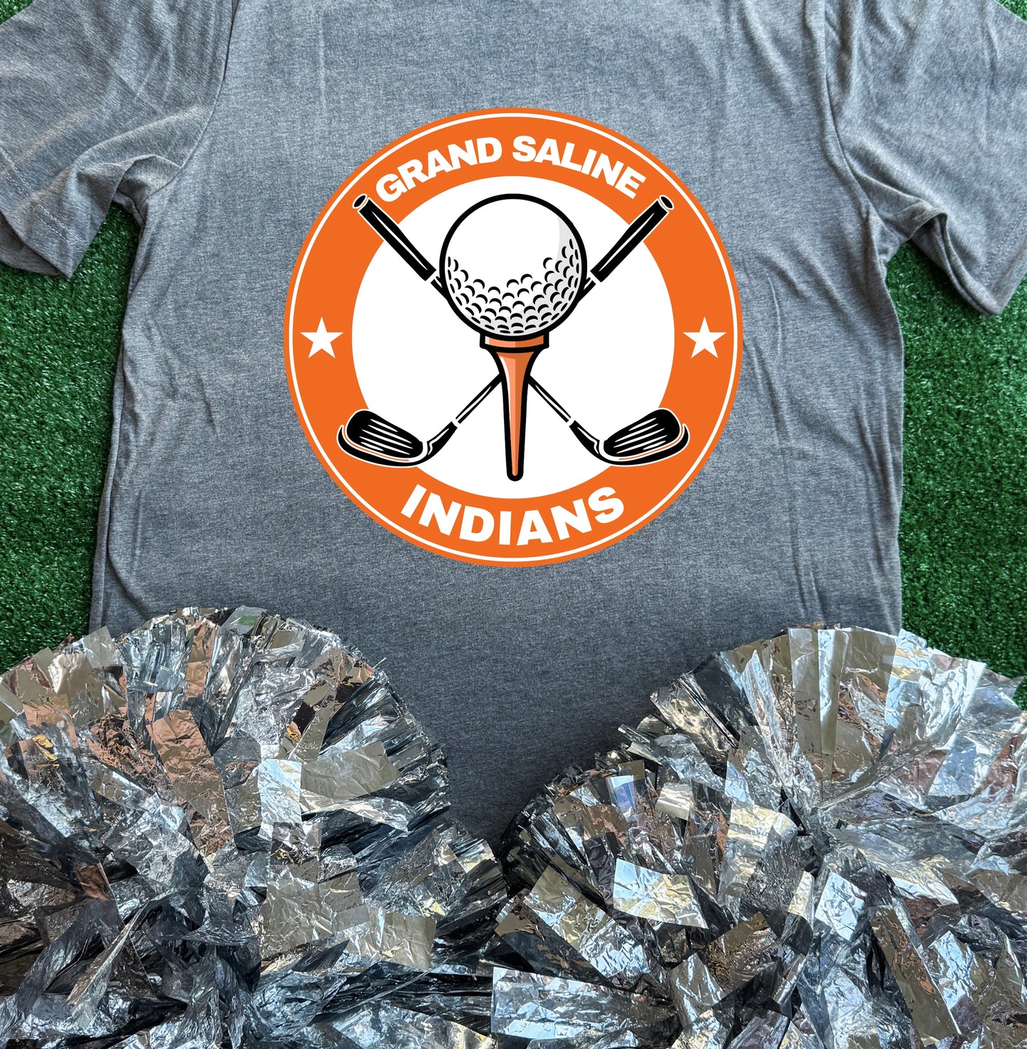 Grand Saline Indians Golf Star Tee