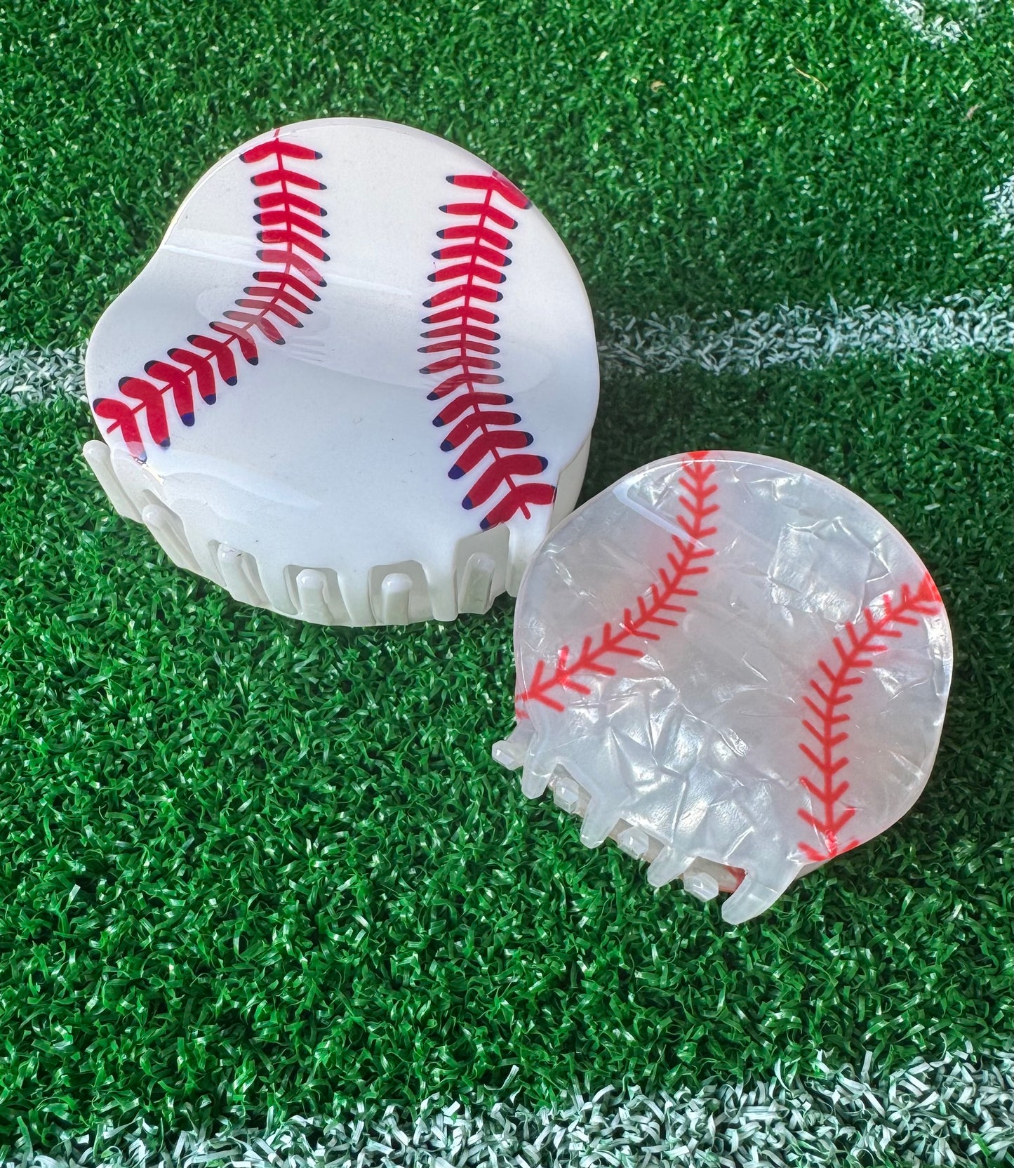 Small Baseball Hair Clip