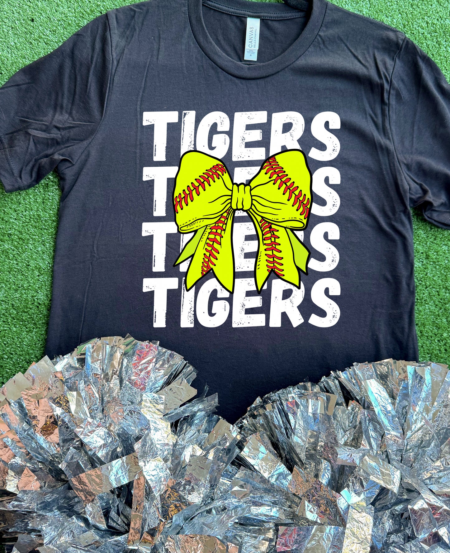 Tigers Softball Bow Tee