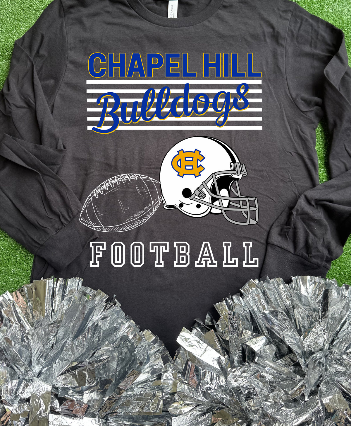 Chapel Hill Football Graphic Long Sleeve Tee