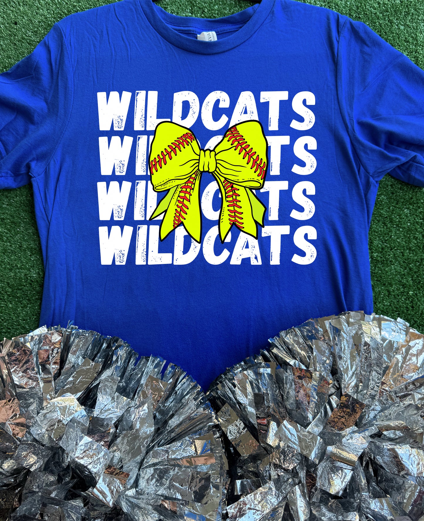 Rains Wildcats Softball Bow Tee