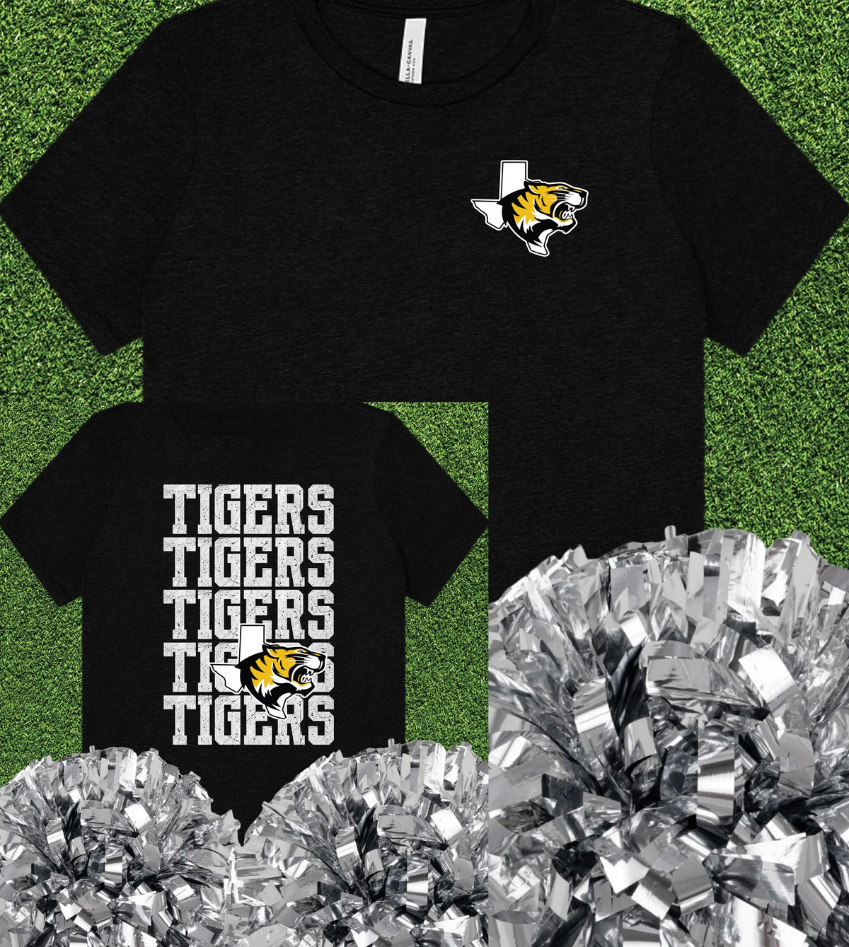Malakoff Tigers Repeat Logo Tee
