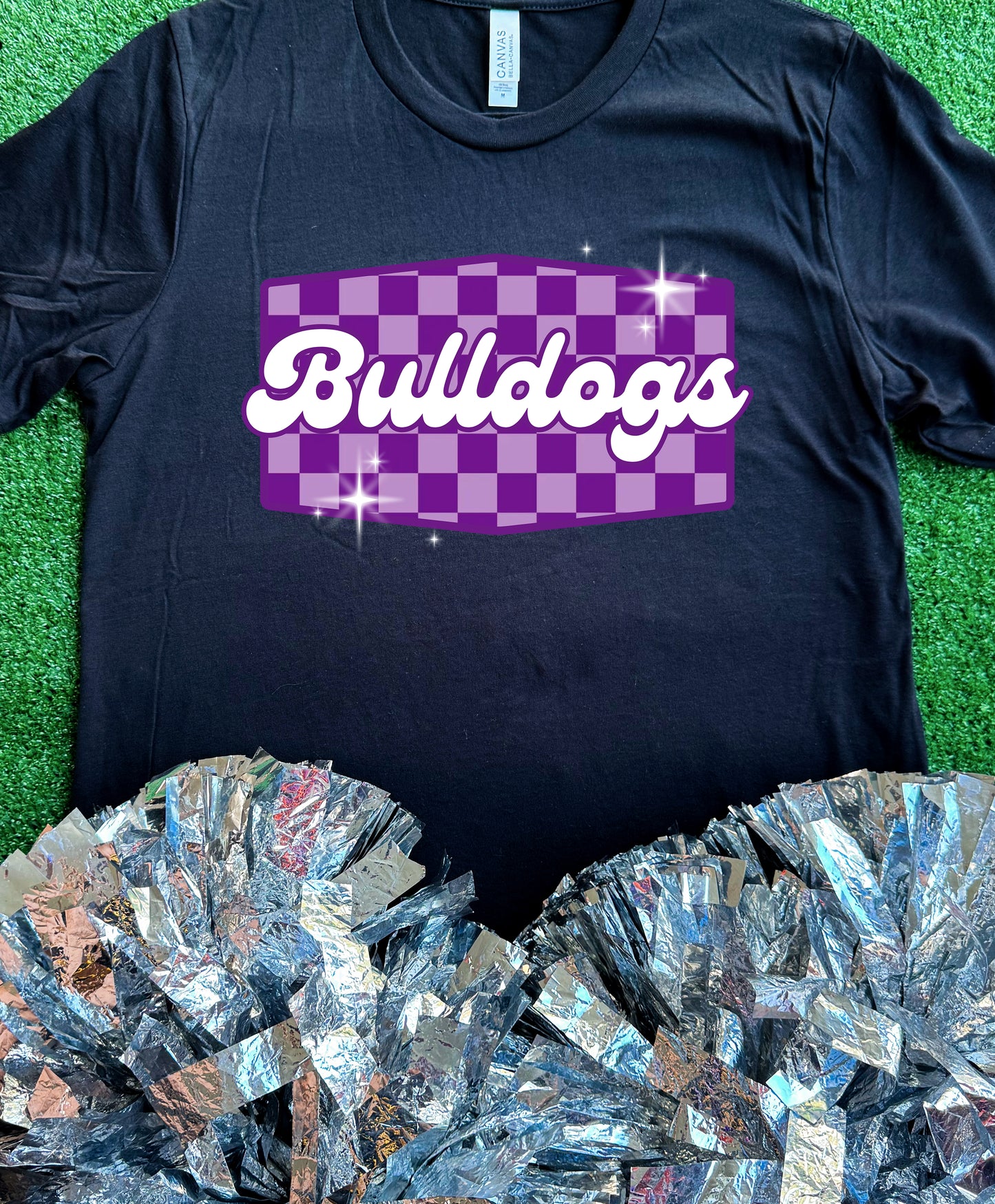 Bulldogs Checkered Retro Tee