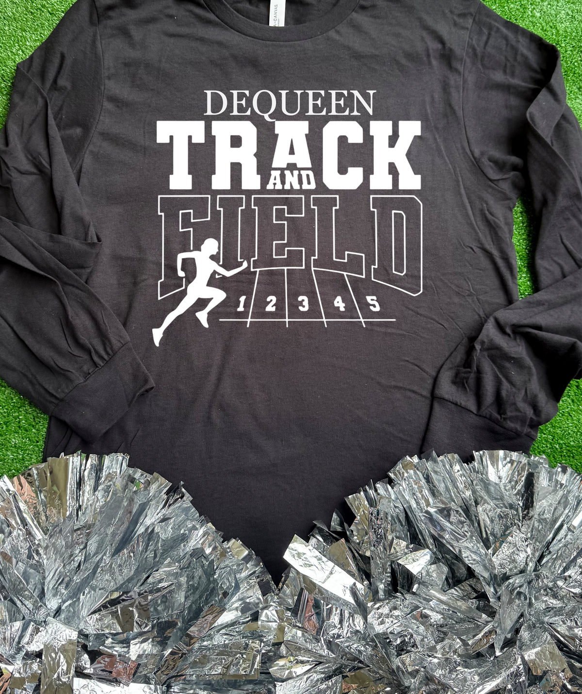 DeQueen Leopards Track & Field Long Sleeve Tee