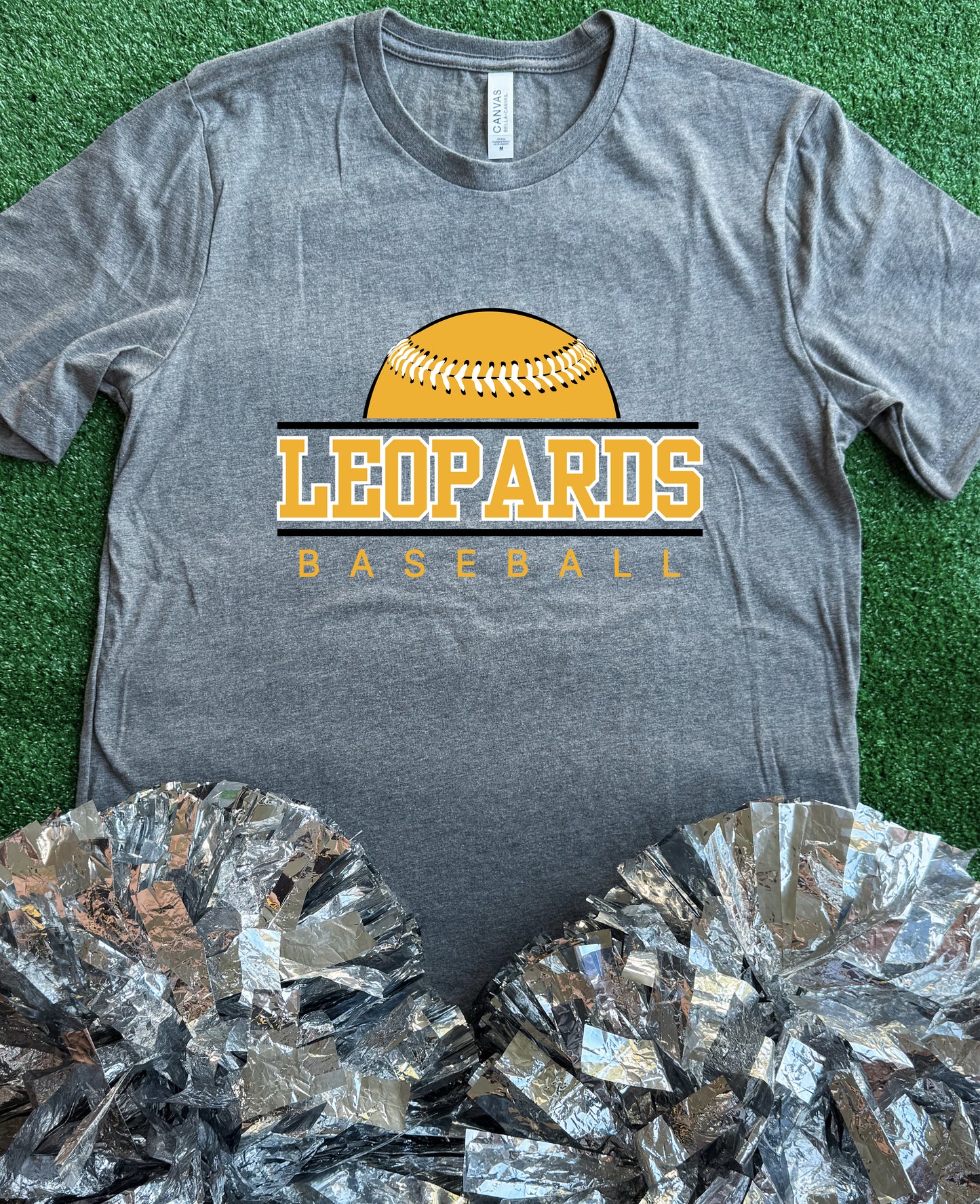 DeQueen Leopards Baseball Tee
