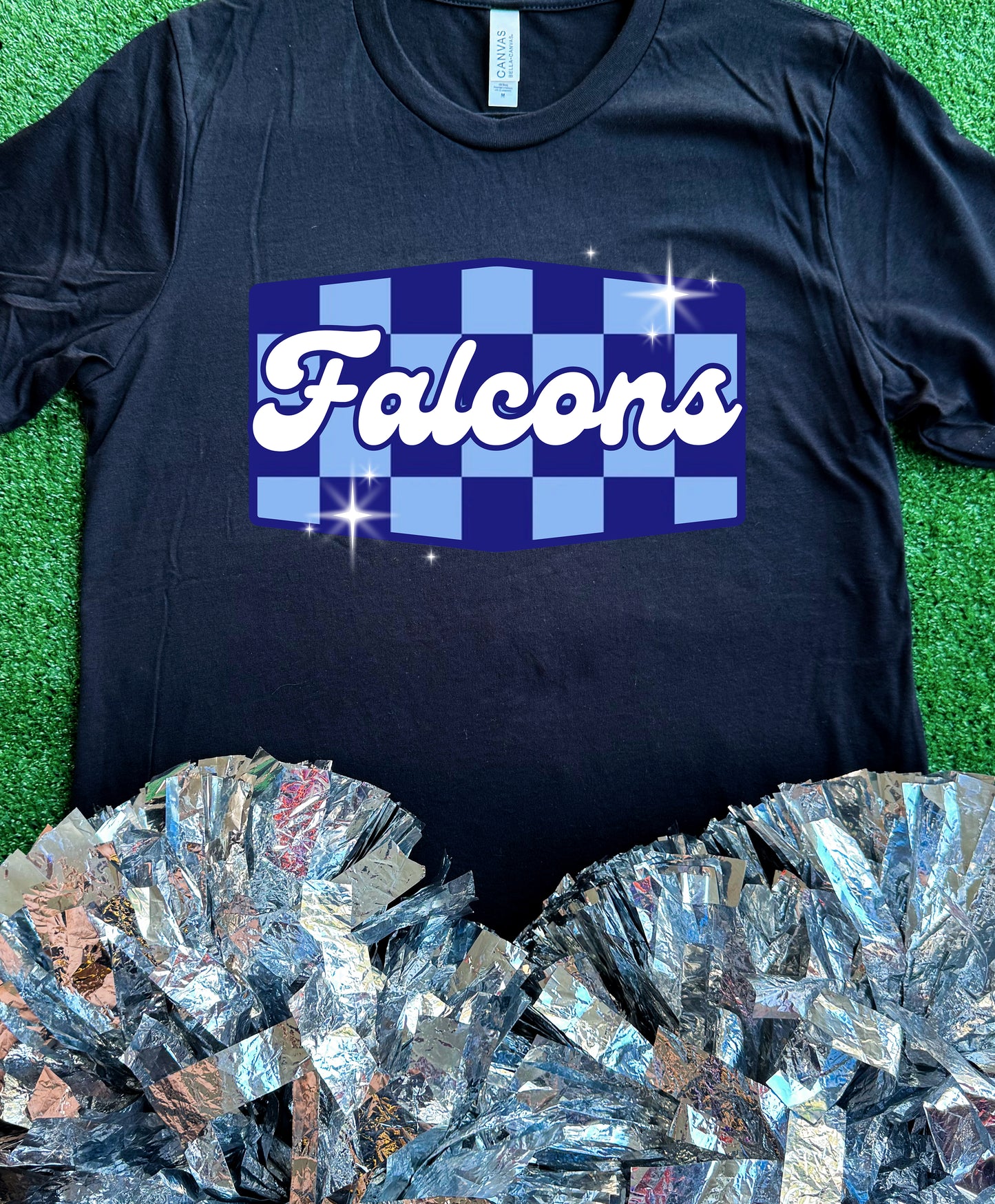North Forney Falcons Checkered Retro Tee