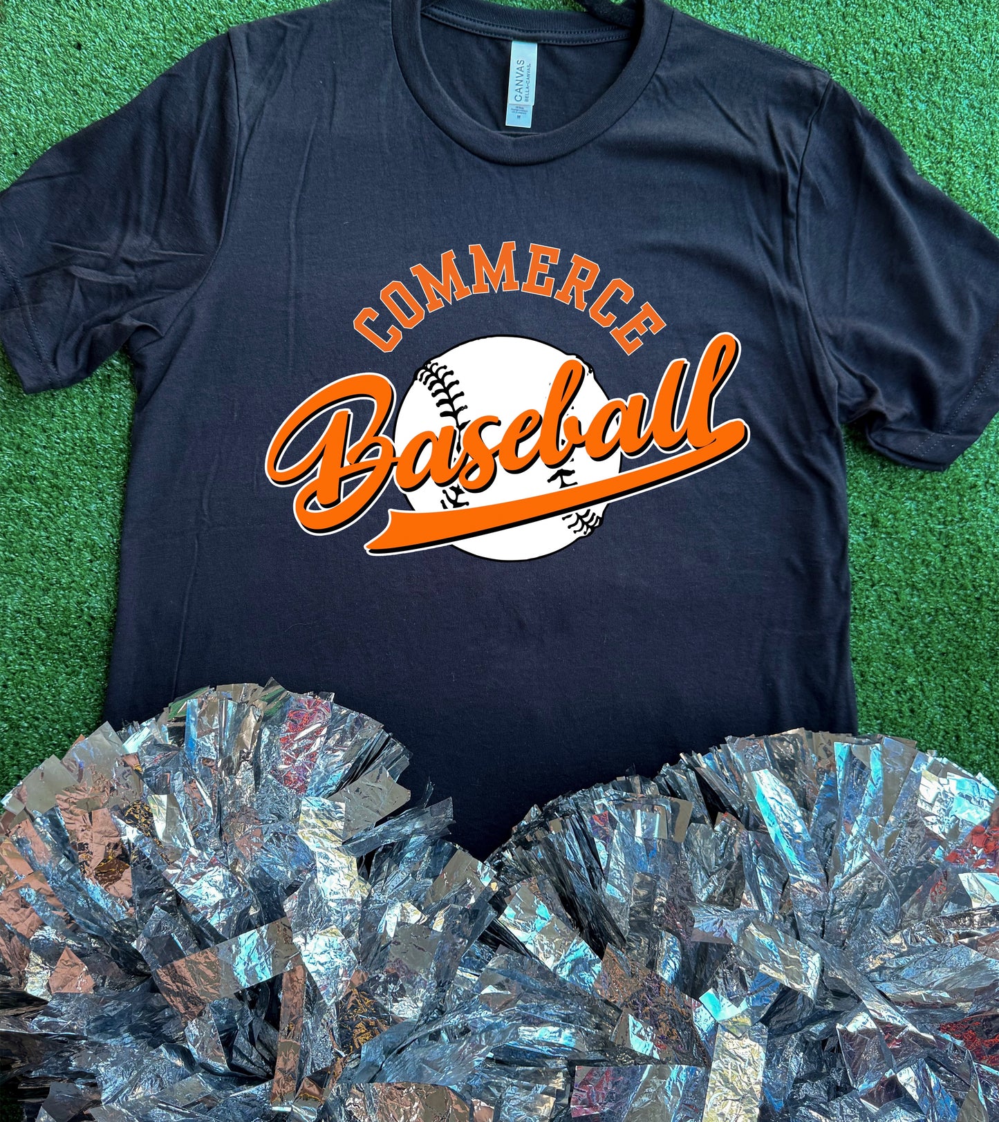 Commerce Tigers Baseball Curve Tee