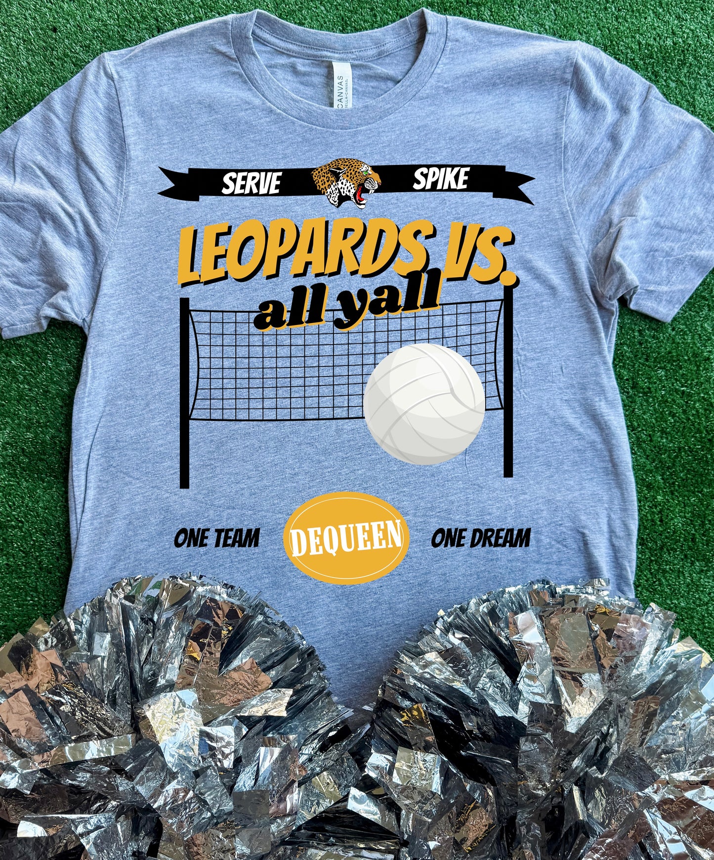 DeQueen Leopards Volleyball VS All Yall Tee