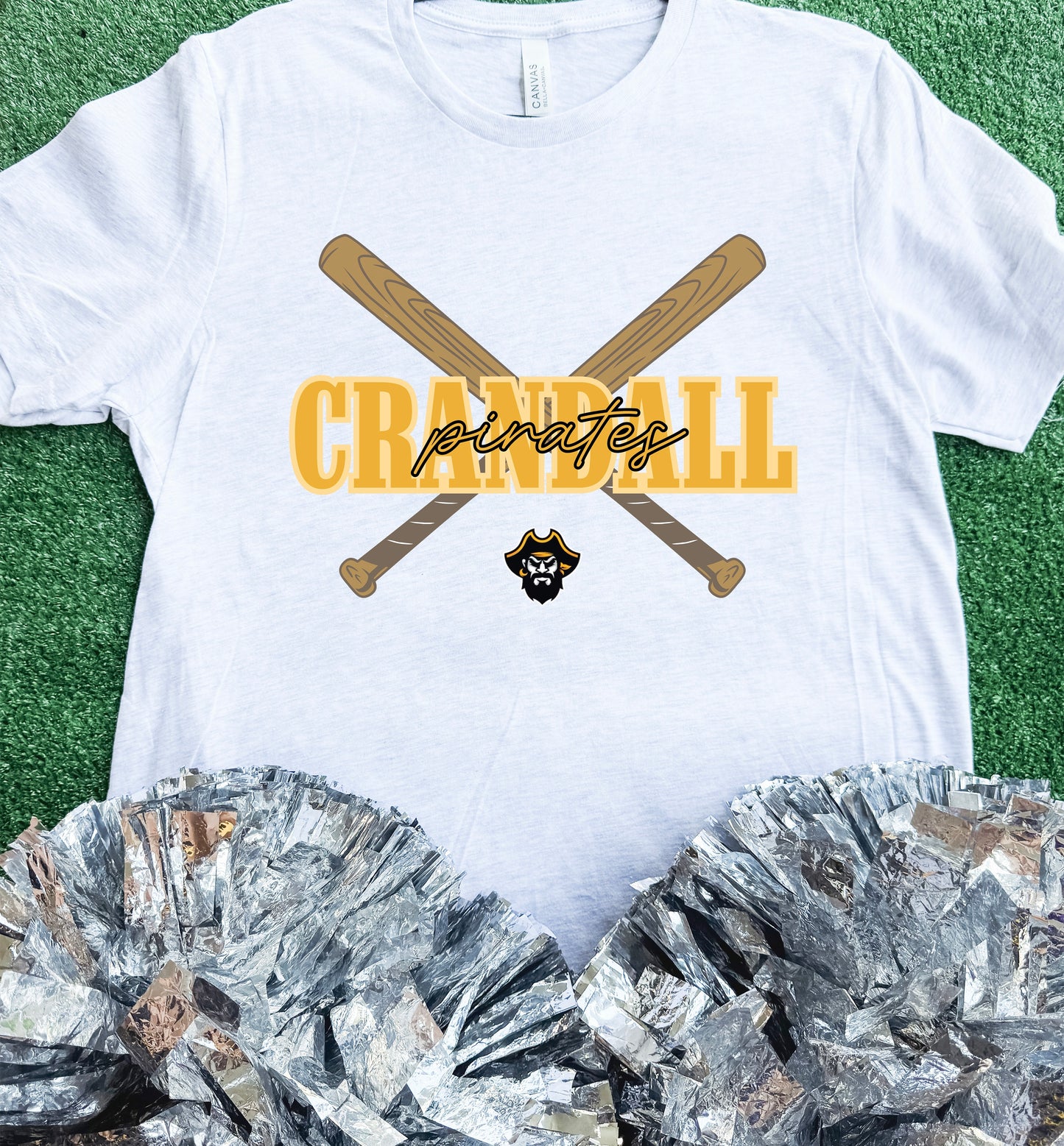 Crandall Pirates Bat Tee
