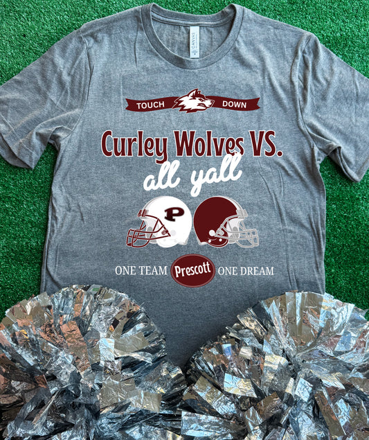 Prescott Curley Wolves VS All Y’all Tee