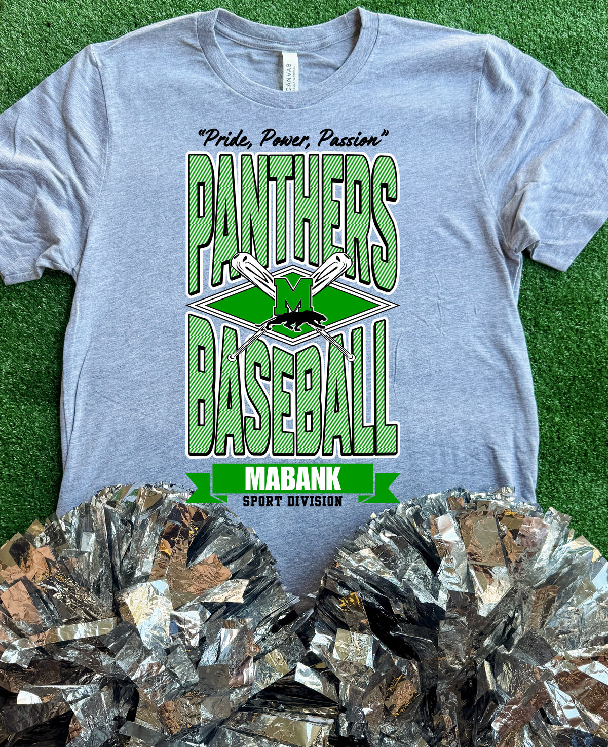 Mabank Panthers Striped Baseball Tee