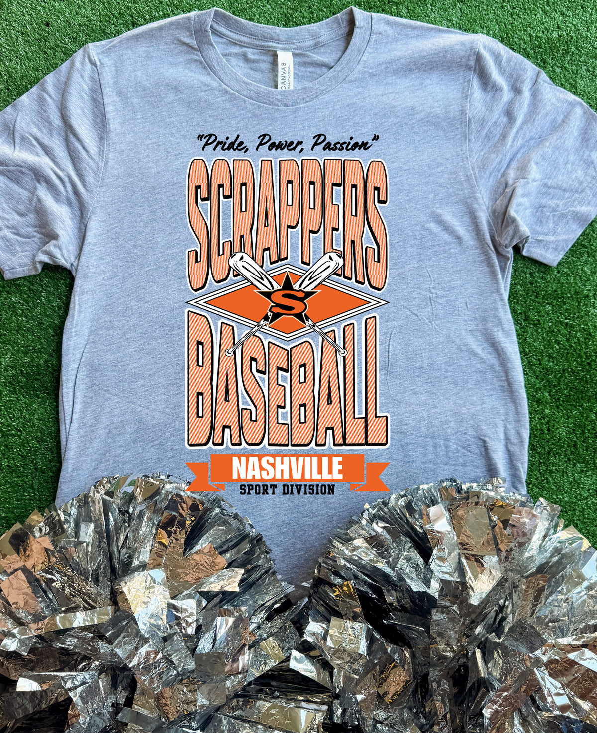Nashville Scrappers Striped Baseball Tee