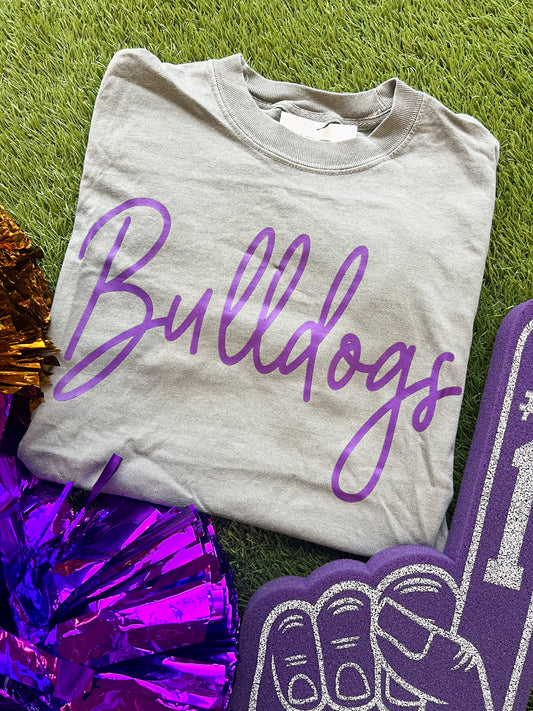 Cursive Bulldogs Tee (Eustace)