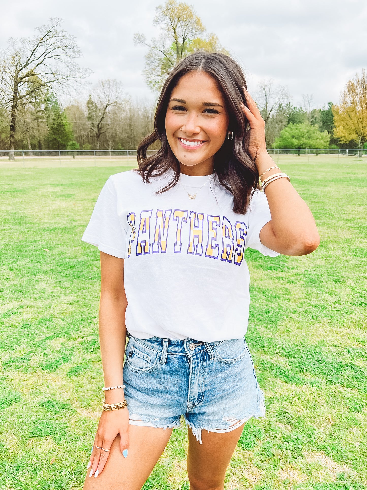 Panthers Checker Tee