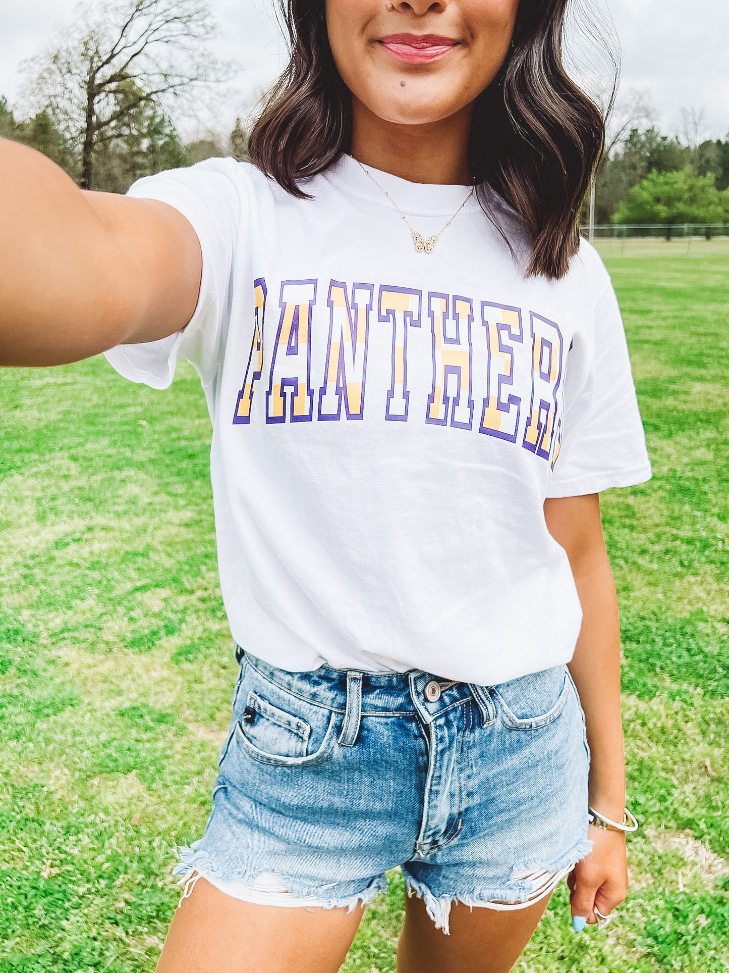 Panthers Checker Tee
