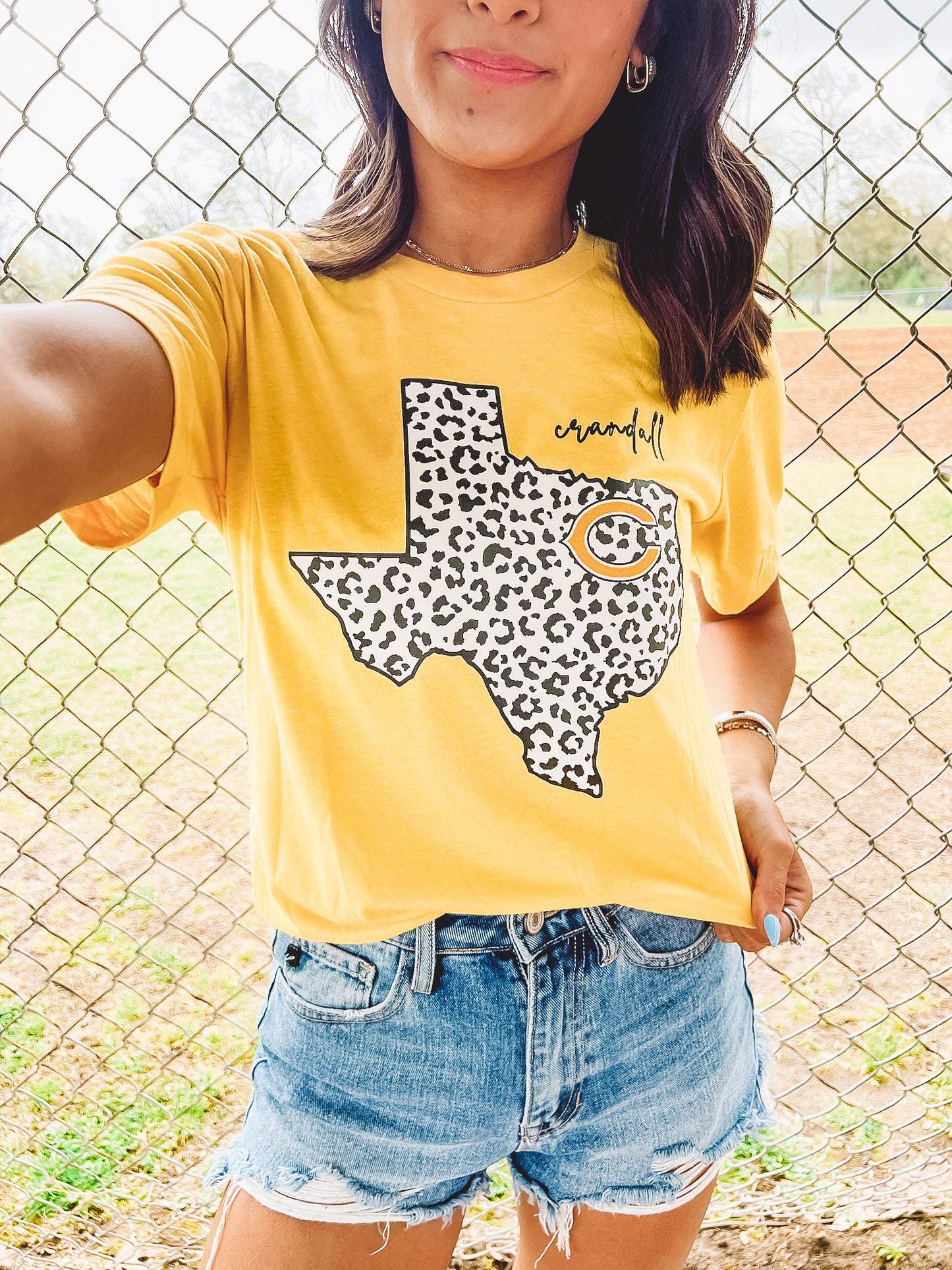 Crandall Leopard Texas Tee