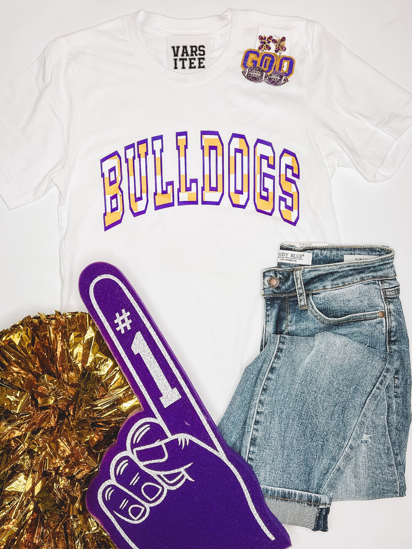 Bulldogs Checker Tee