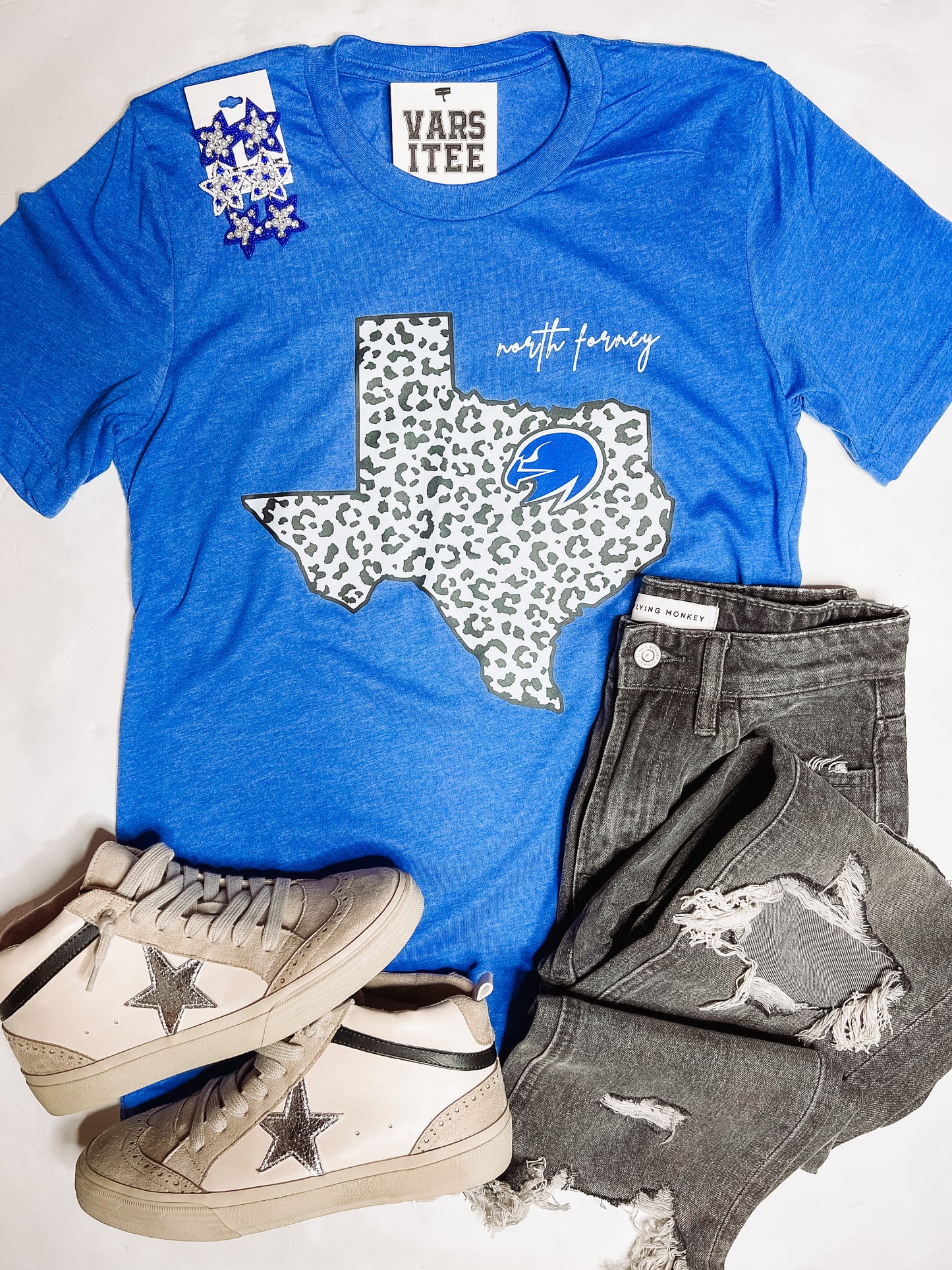 North Forney Leopard Texas Tee