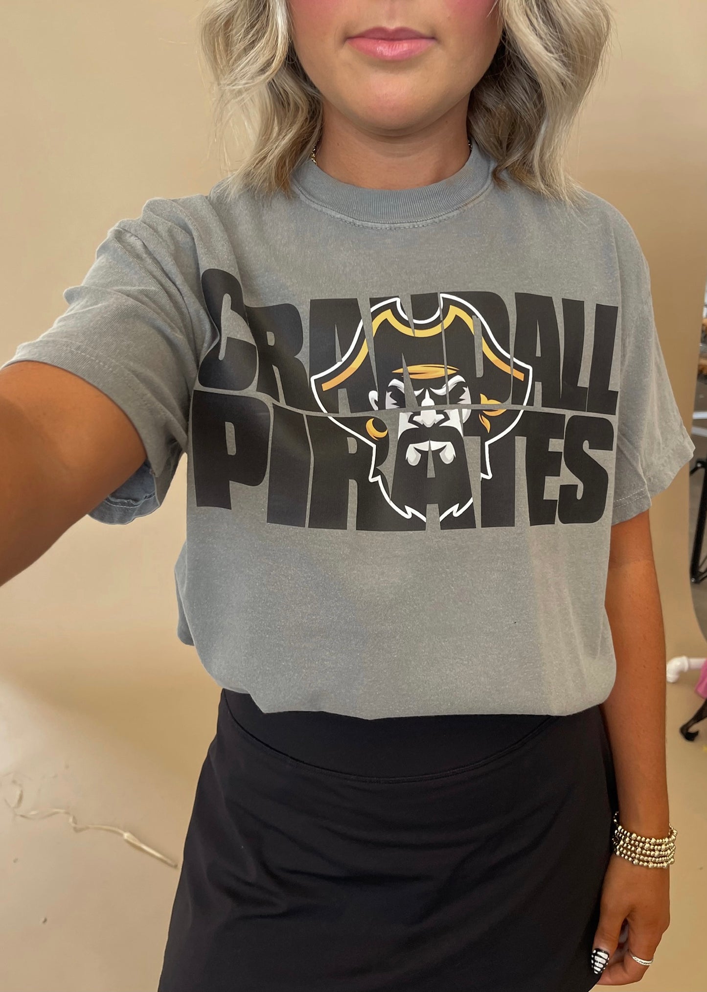 Crandall Pirates Inlay Tee