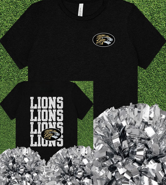 Kaufman Lions Repeat Logo Tee