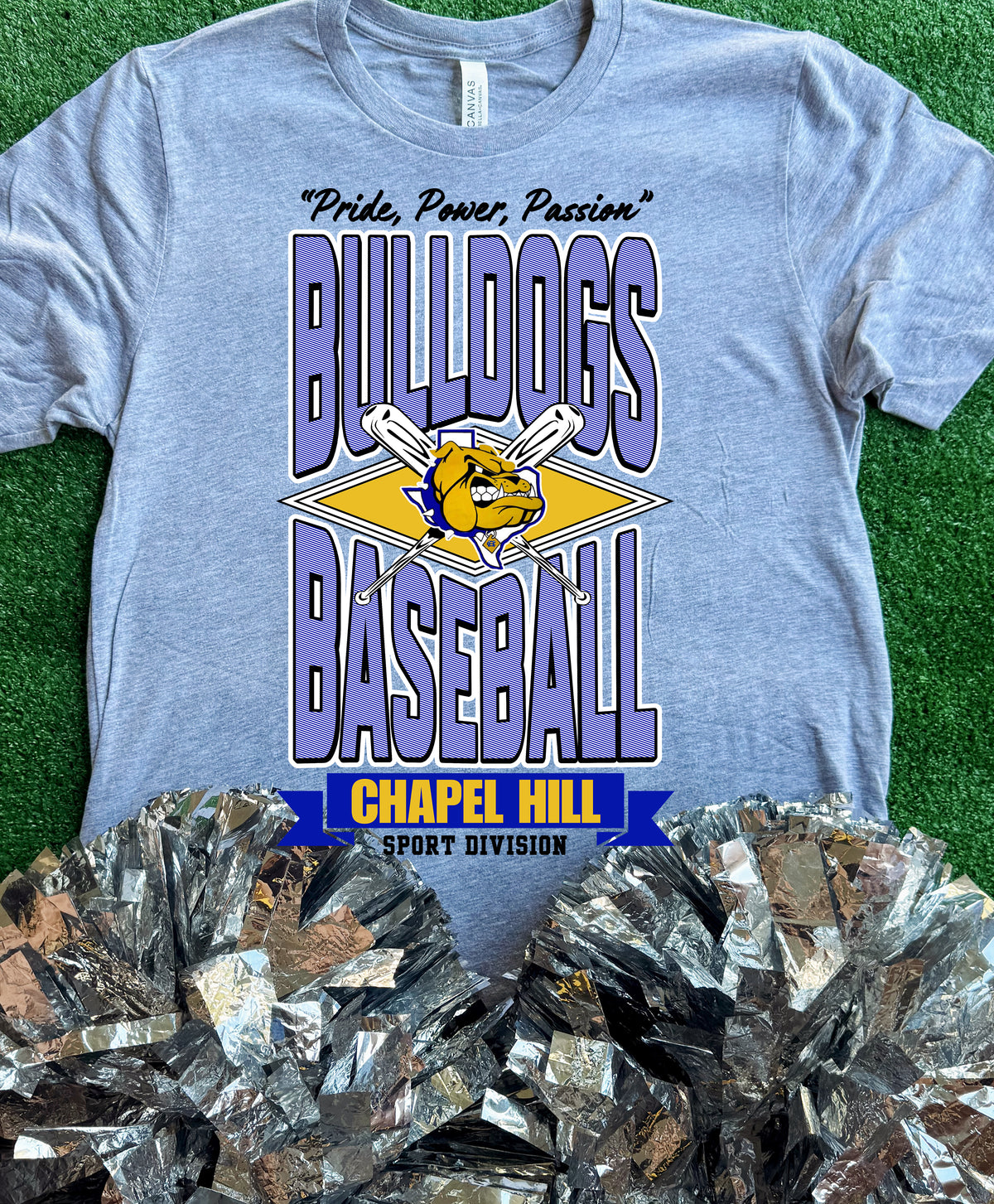 Chapel Hill Striped Baseball Tee