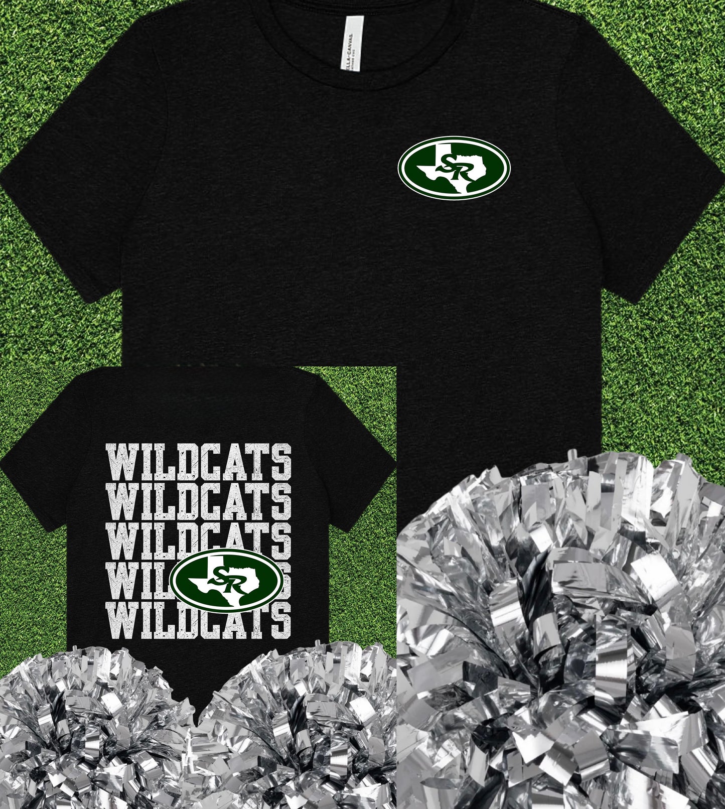 Scurry-Rosser Wildcats Repeat Logo Tee