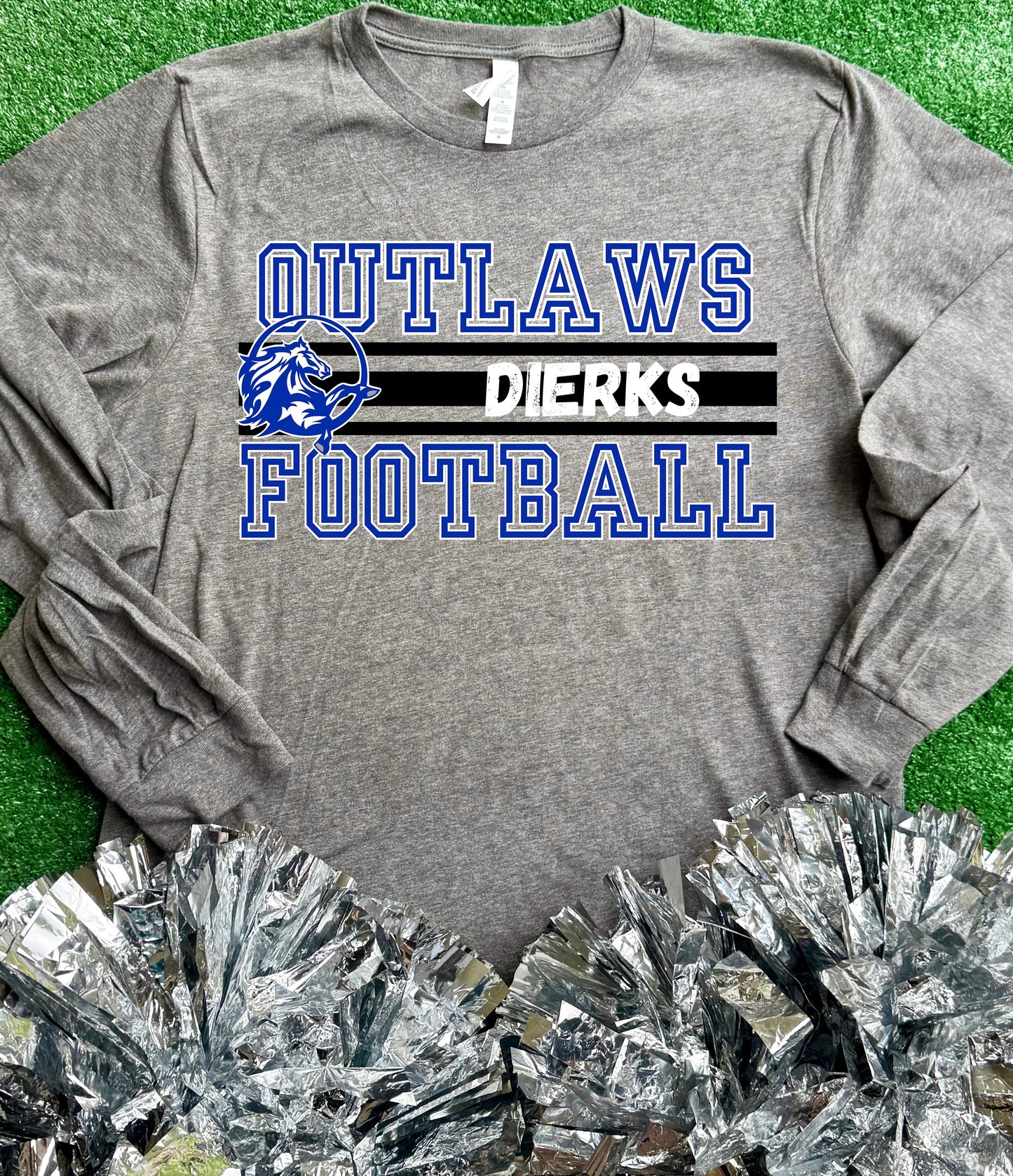 Dierks Outlaws Football Long Sleeve Tee