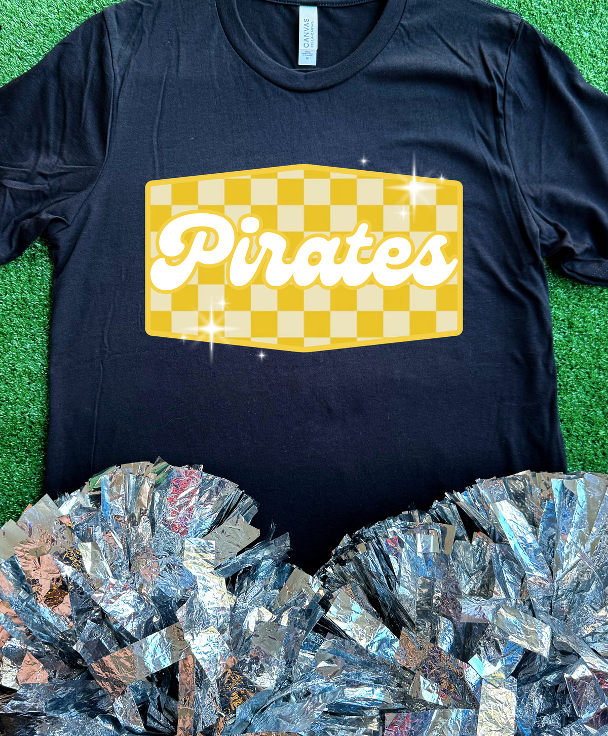 Crandall Pirates Checkered Retro Tee