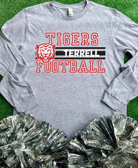 Terrell Tigers Football Long Sleeve Tee