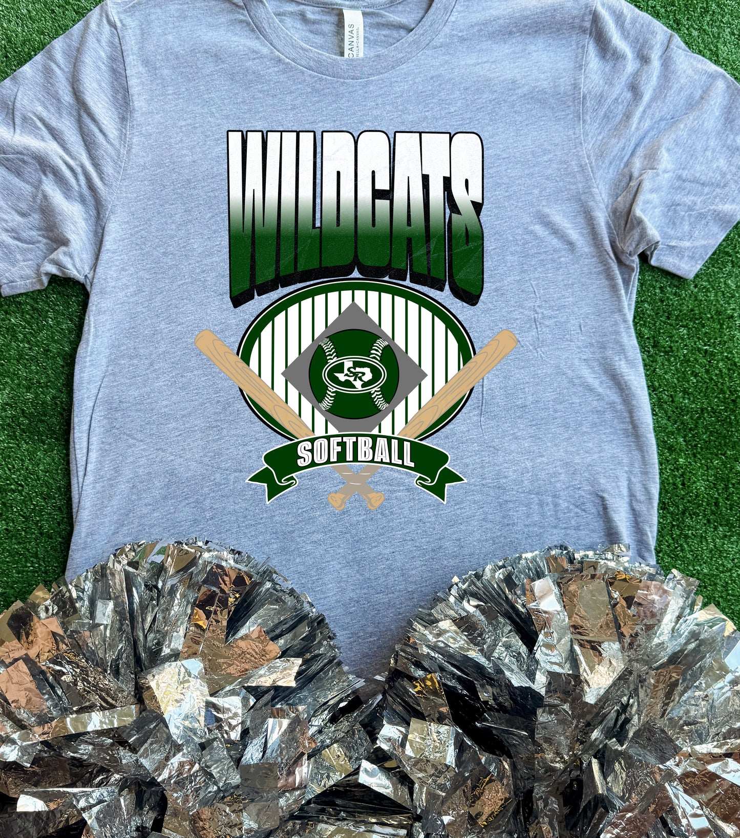 Scurry-Rosser Wildcats Striped Softball Tee