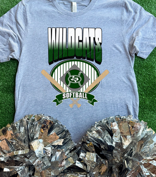Scurry-Rosser Wildcats Striped Softball Tee