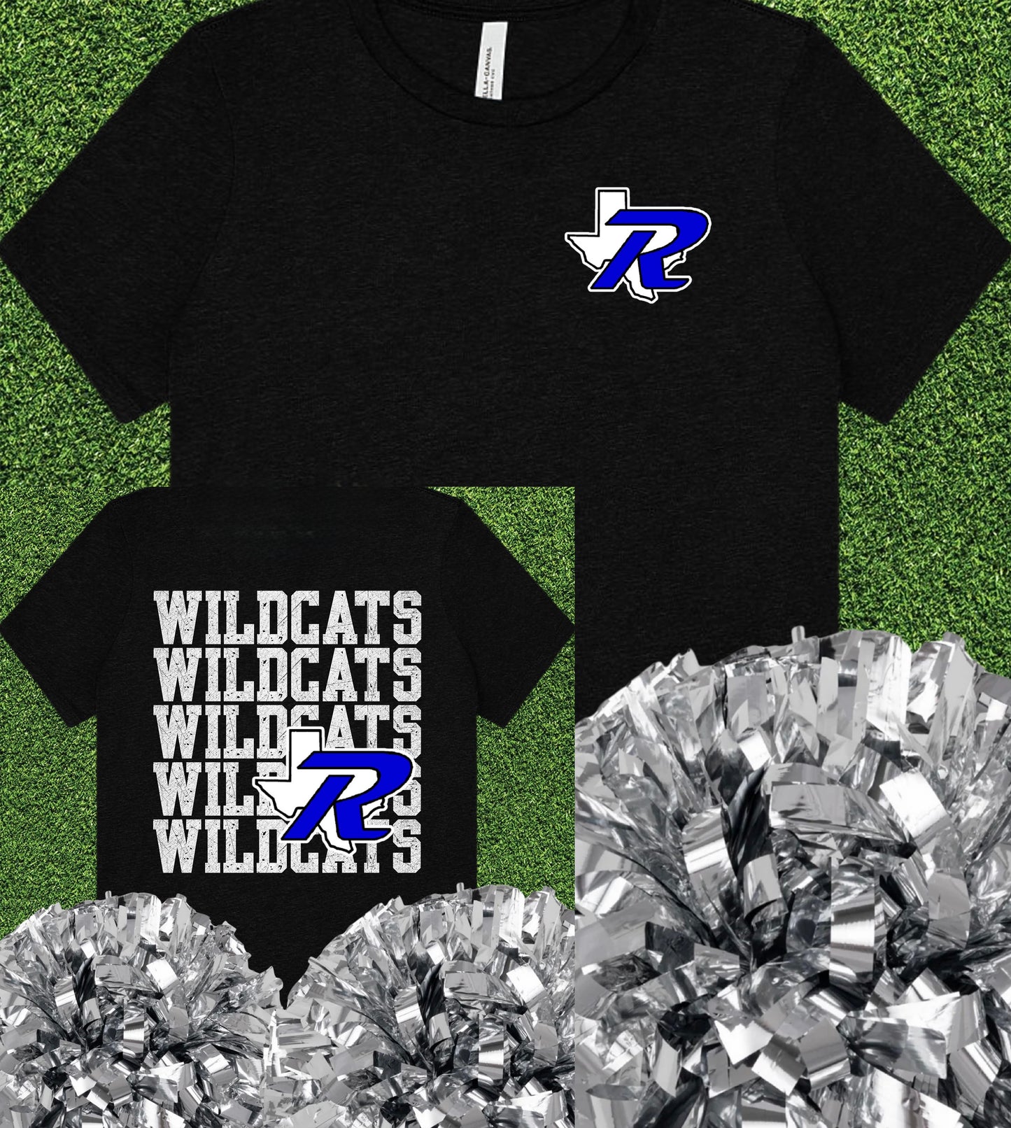 Rains Wildcats Repeat Logo Tee
