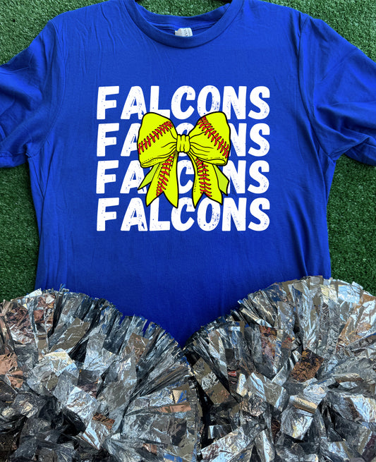 North Forney Falcons Softball Bow Tee