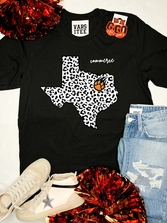 Commerce Leopard Texas Tee