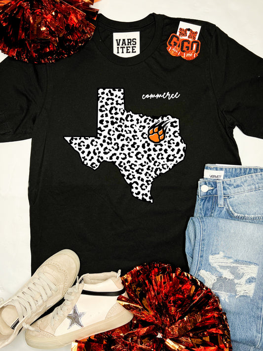 YOUTH Commerce Leopard Texas Tee