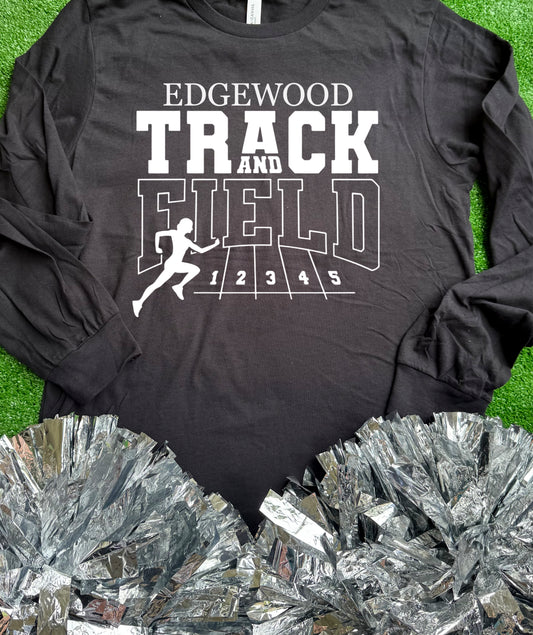 Edgewood Bulldogs Track & Field Long Sleeve Tee