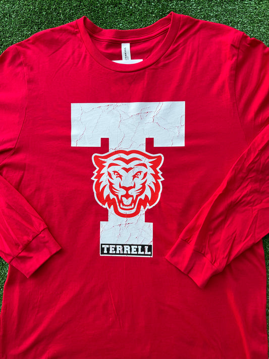 Terrell Tigers Logo Long Sleeve Tee