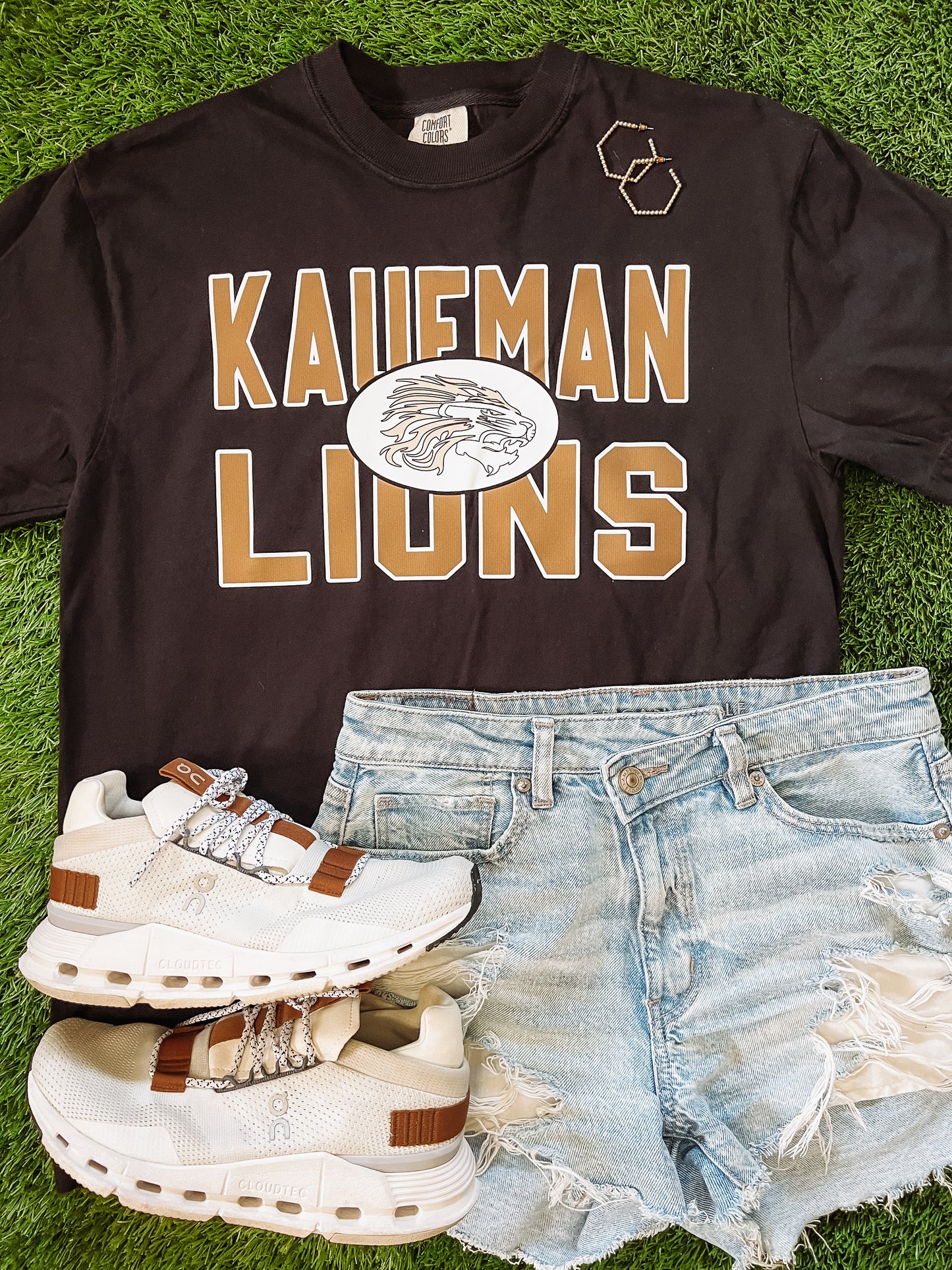 YOUTH Kaufman Lions Block Tee