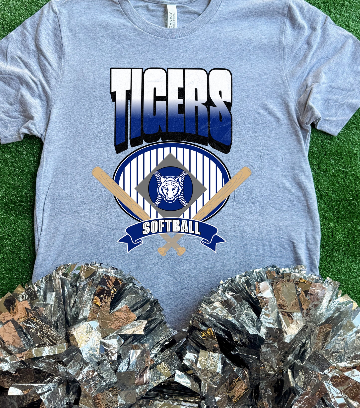 Wills Point Tigers Striped Softball Tee