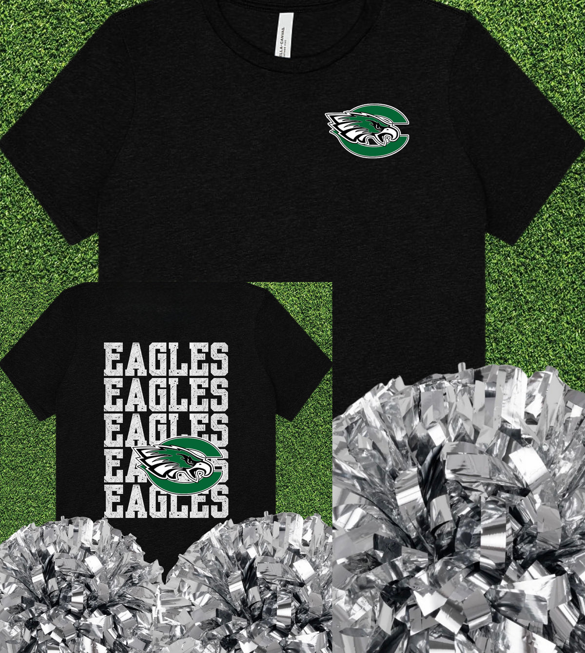 Canton Eagles Repeat Logo Tee