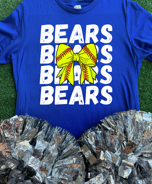 Brownsboro Bears Softball Bow Tee