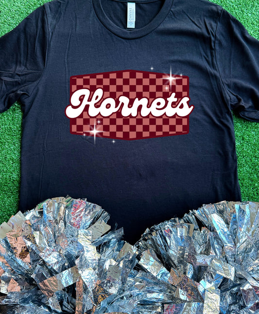 Athens Hornets Checkered Retro Tee