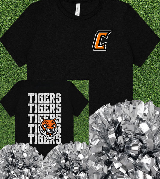 Commerce Tigers Repeat Logo Tee