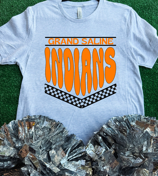 Grand Saline Indians Retro Tee