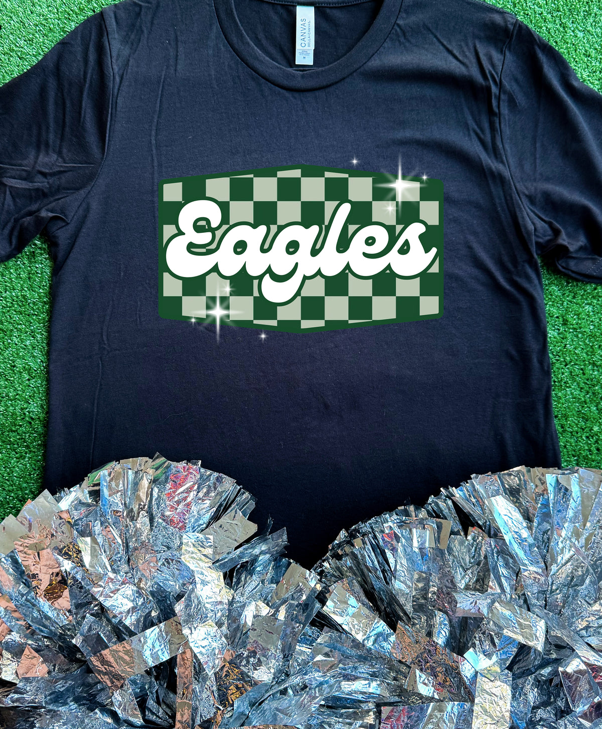 Canton Eagles Checkered Retro Tee