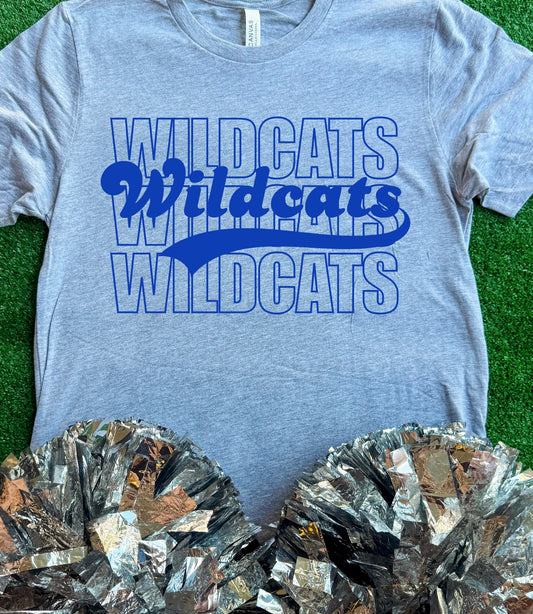 Rains Wildcats Retro Outline Tee